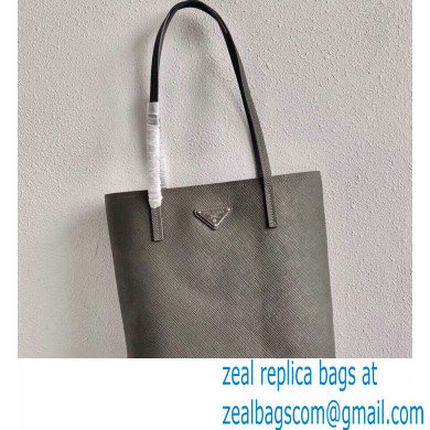 Prada Small Saffiano Leather Tote Bag 1BG342 Gray 2021 - Click Image to Close