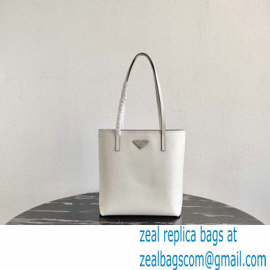 Prada Small Saffiano Leather Tote Bag 1BG342 White 2021 - Click Image to Close