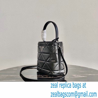 Prada Spectrum Leather Top Handle Bag 1BA319 Black 2021