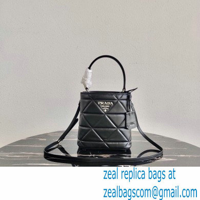 Prada Spectrum Leather Top Handle Bag 1BA319 Black 2021 - Click Image to Close