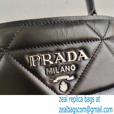 Prada Spectrum Leather Top Handle Bag 1BA319 Black 2021