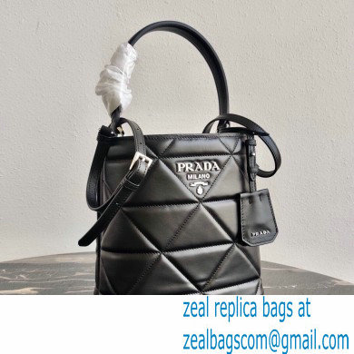 Prada Spectrum Leather Top Handle Bag 1BA319 Black 2021 - Click Image to Close