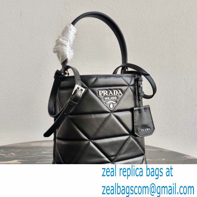 Prada Spectrum Leather Top Handle Bag 1BA319 Black 2021