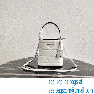 Prada Spectrum Leather Top Handle Bag 1BA319 White 2021