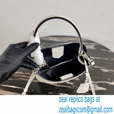 Prada Spectrum Leather Top Handle Bag 1BA319 White 2021