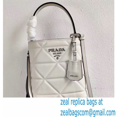 Prada Spectrum Leather Top Handle Bag 1BA319 White 2021 - Click Image to Close