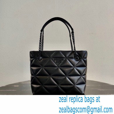 Prada Spectrum Nappa Leather Tote Bag 1BG298 Black 2021 - Click Image to Close