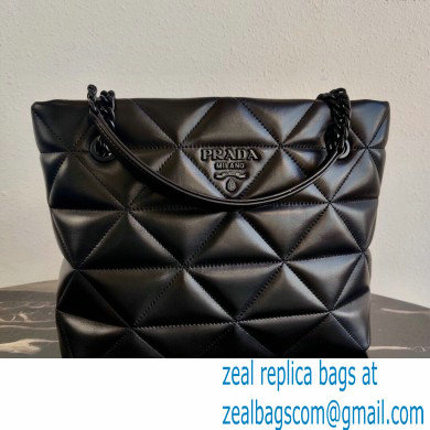 Prada Spectrum Nappa Leather Tote Bag 1BG298 Black 2021 - Click Image to Close