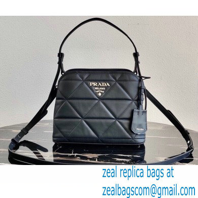 Prada Spectrum Small Leather Top Handle Bag 1BA311 Black 2021