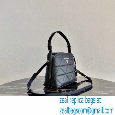 Prada Spectrum Small Leather Top Handle Bag 1BA311 Black 2021 - Click Image to Close