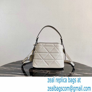 Prada Spectrum Small Leather Top Handle Bag 1BA311 White 2021