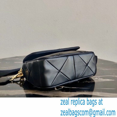 Prada System Nappa Leather Patchwork Shoulder Bag 1BD292 Black 2021