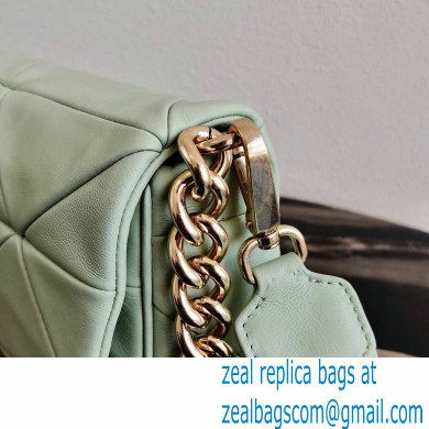 Prada System Nappa Leather Patchwork Shoulder Bag 1BD292 Light Green 2021 - Click Image to Close