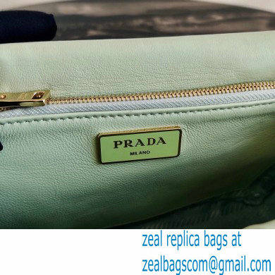 Prada System Nappa Leather Patchwork Shoulder Bag 1BD292 Light Green 2021 - Click Image to Close