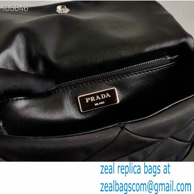 Prada System Padded Nylon Patchwork Shoulder Bag 1BD292 Black 2021 - Click Image to Close