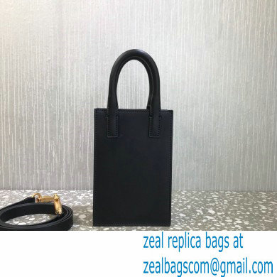 Valentino Mini VLogo Walk Calfskin Tote Bag Black 2021