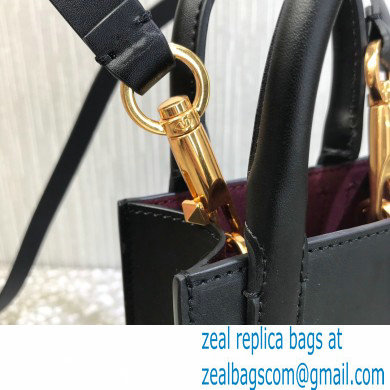 Valentino Mini VLogo Walk Calfskin Tote Bag Black 2021