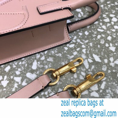 Valentino Mini VLogo Walk Calfskin Tote Bag Nude Pink 2021