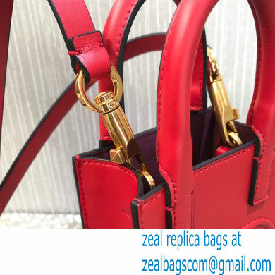 Valentino Mini VLogo Walk Calfskin Tote Bag Red 2021