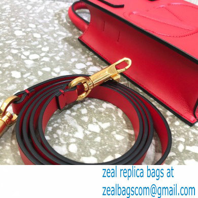 Valentino Mini VLogo Walk Calfskin Tote Bag Red 2021