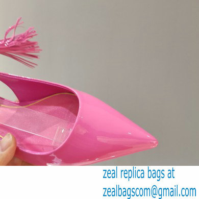 Valentino Rockstud Slingback Ballet Flats with Removable Strap Patent Pink 2021
