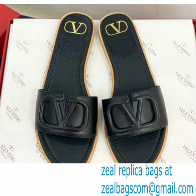 Valentino VLogo Signature Slide Sandals Black 2021