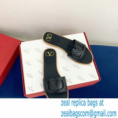 Valentino VLogo Signature Slide Sandals Black 2021