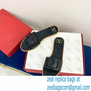 Valentino VLogo Signature Slide Sandals Black 2021