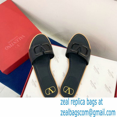 Valentino VLogo Signature Slide Sandals Black 2021