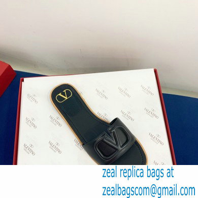 Valentino VLogo Signature Slide Sandals Black 2021