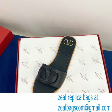 Valentino VLogo Signature Slide Sandals Black 2021