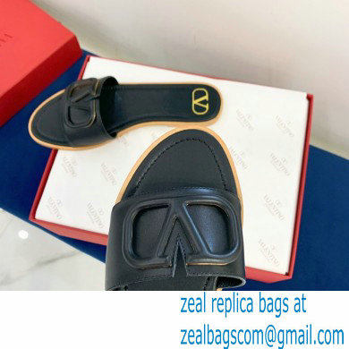 Valentino VLogo Signature Slide Sandals Black 2021