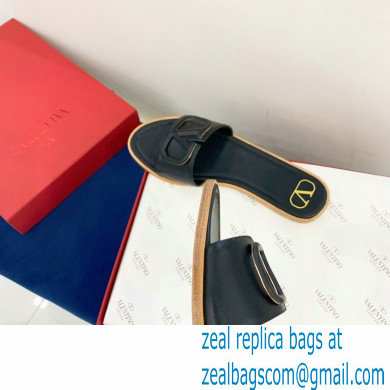 Valentino VLogo Signature Slide Sandals Black 2021