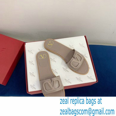 Valentino VLogo Signature Slide Sandals Camel 2021