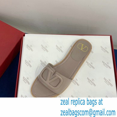 Valentino VLogo Signature Slide Sandals Camel 2021