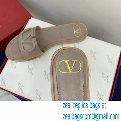 Valentino VLogo Signature Slide Sandals Camel 2021