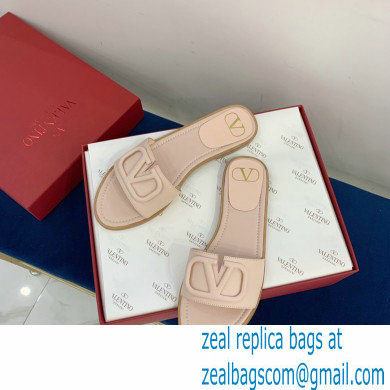 Valentino VLogo Signature Slide Sandals Nude Pink 2021