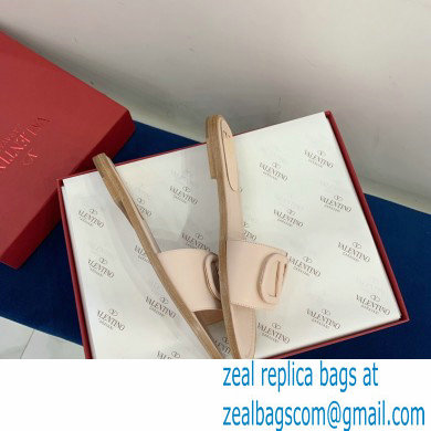 Valentino VLogo Signature Slide Sandals Nude Pink 2021