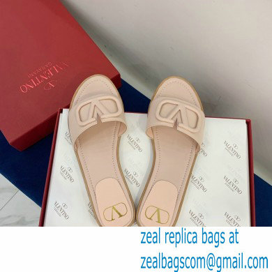 Valentino VLogo Signature Slide Sandals Nude Pink 2021