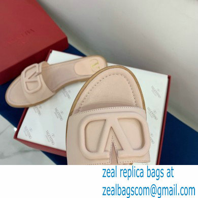 Valentino VLogo Signature Slide Sandals Nude Pink 2021