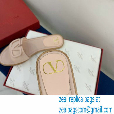 Valentino VLogo Signature Slide Sandals Nude Pink 2021