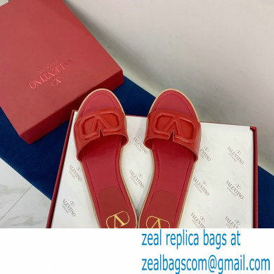 Valentino VLogo Signature Slide Sandals Red 2021
