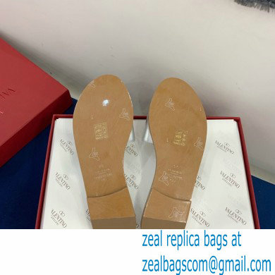 Valentino VLogo Signature Slide Sandals Silver 2021