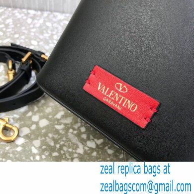 Valentino VLogo Walk Calfskin Bucket Bag Black 2021