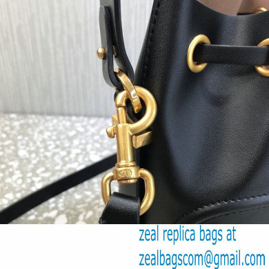 Valentino VLogo Walk Calfskin Bucket Bag Black 2021