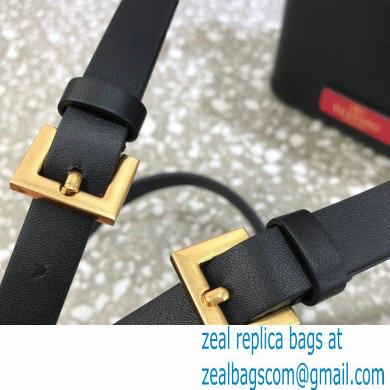 Valentino VLogo Walk Calfskin Bucket Bag Black 2021
