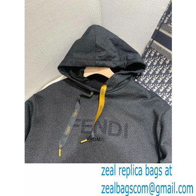 fendi logo printed sweatshirt black 2021