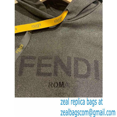 fendi logo printed sweatshirt black 2021 - Click Image to Close