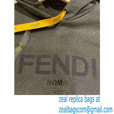 fendi logo printed sweatshirt black 2021