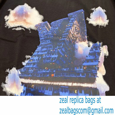 louis vuitton building printed T-shirt black 2021 - Click Image to Close